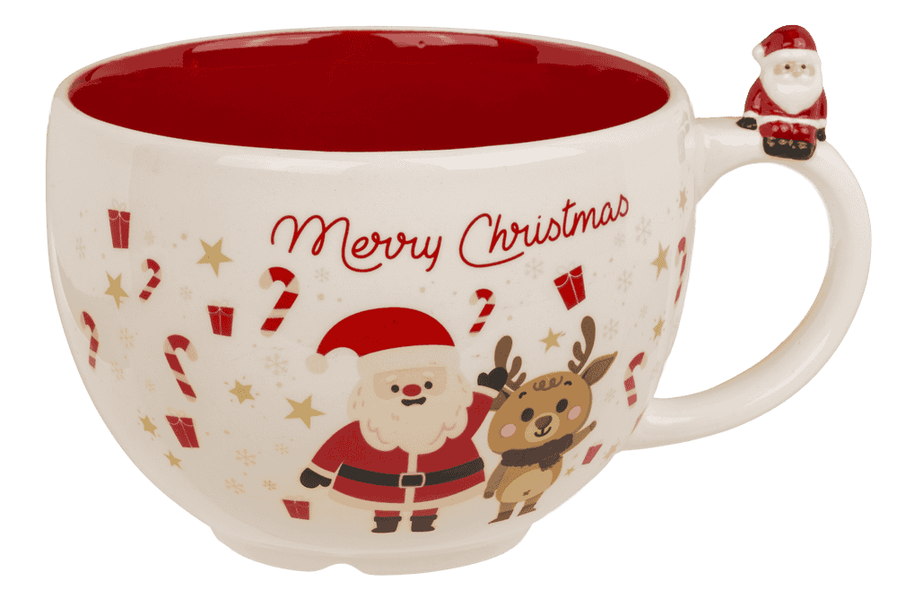 Cup, Santa, with handle decoration,