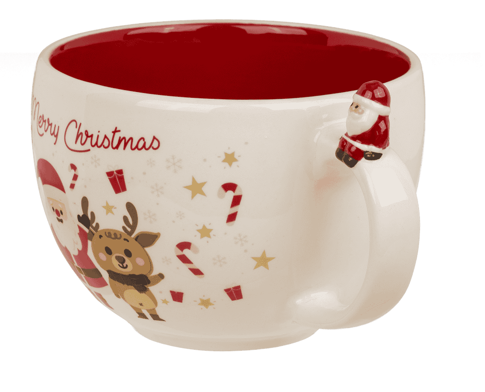 Cup, Santa, with handle decoration,