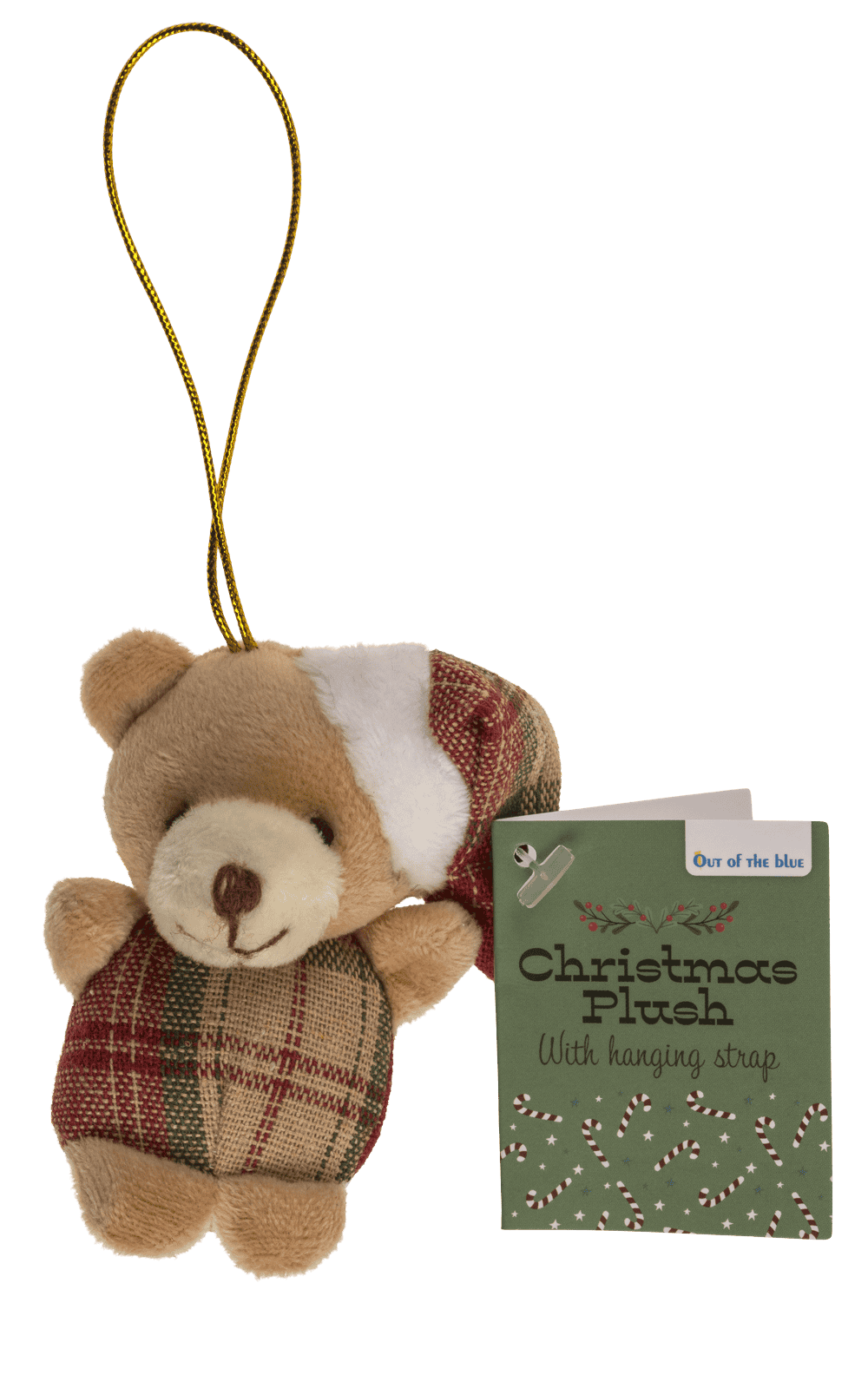 Xmas Plush with hanging string, 8 cm,