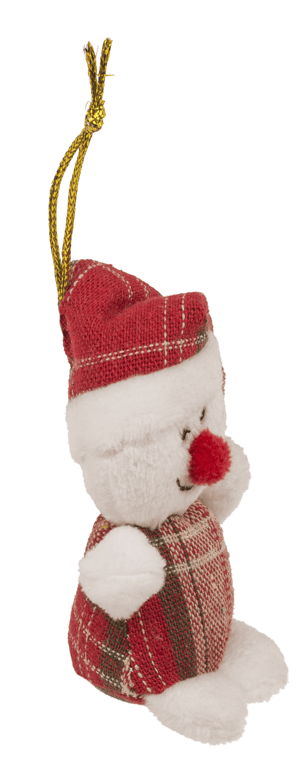 Xmas Plush with hanging string, 8 cm,
