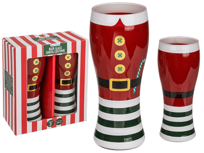 Beer glass, Santa Costume, for ca. 460 ml,