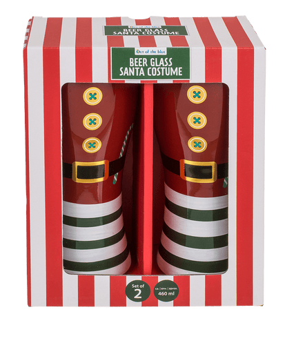 Beer glass, Santa Costume, for ca. 460 ml,