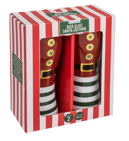 Beer glass, Santa Costume, for ca. 460 ml,