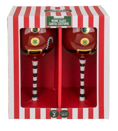 WIne Glass, Santa Costume, for ca. 480 ml