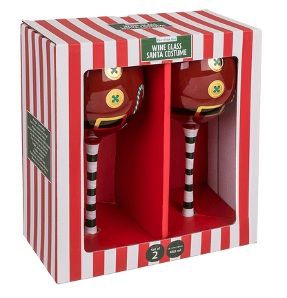 WIne Glass, Santa Costume, for ca. 480 ml