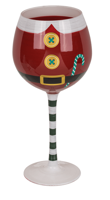 WIne Glass, Santa Costume, for ca. 480 ml