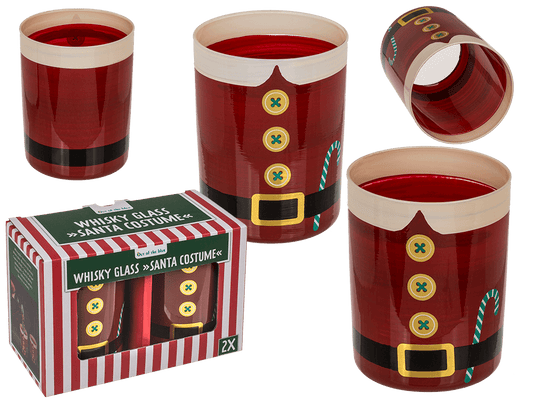Whisky Glass, Santa Costume, for 350 ml,