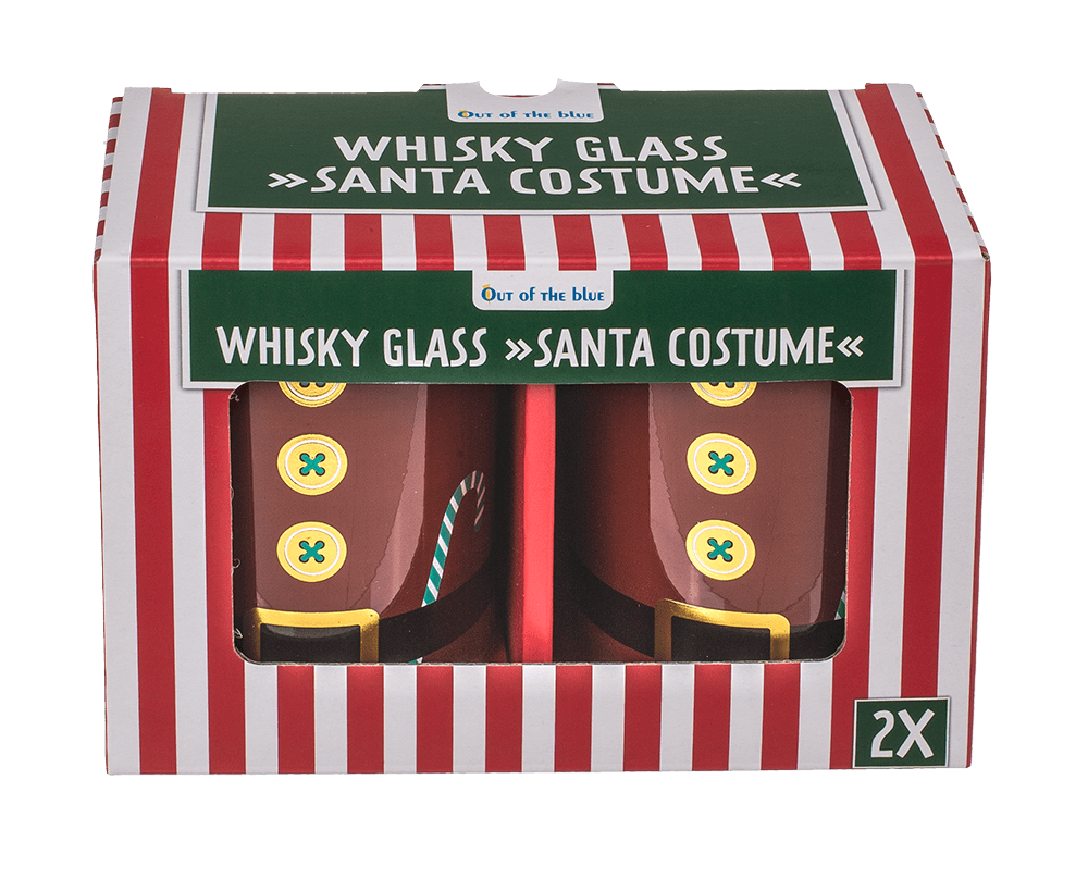 Whisky Glass, Santa Costume, for 350 ml,