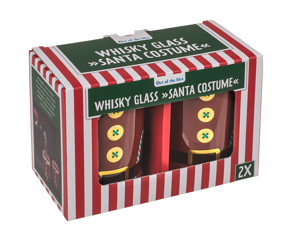 Whisky Glass, Santa Costume, for 350 ml,