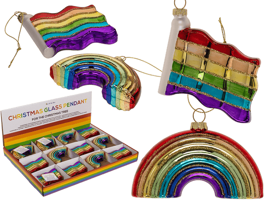 Glass pendant for the Christmas tree, Pride,