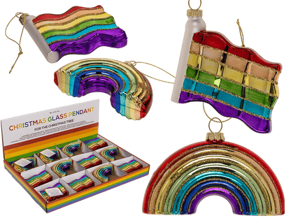 Glass pendant for the Christmas tree, Pride,