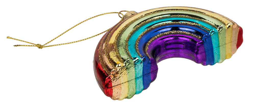 Glass pendant for the Christmas tree, Pride,