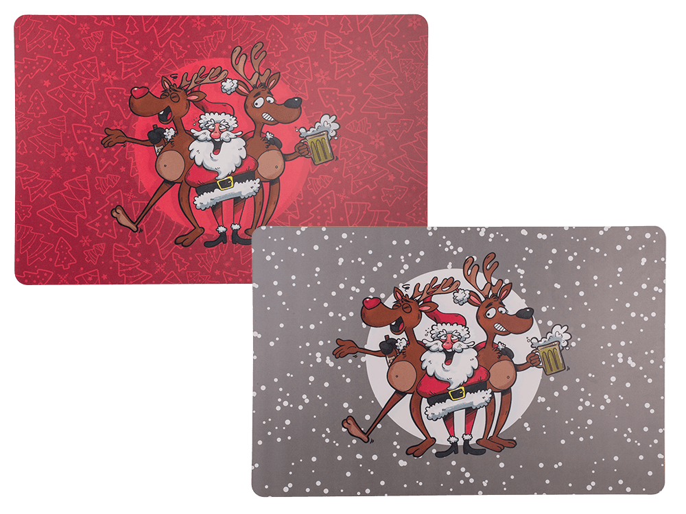 Polypropylen placemat, Crazy Santa,