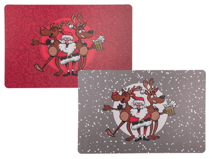 Polypropylen placemat, Crazy Santa,