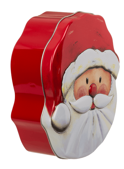 Metal biscuit tin, Santa Claus, 15 x 18 x 6,5 cm