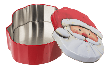 Metal biscuit tin, Santa Claus, 15 x 18 x 6,5 cm