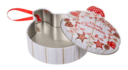 Metal gift box, Christmas bauble,