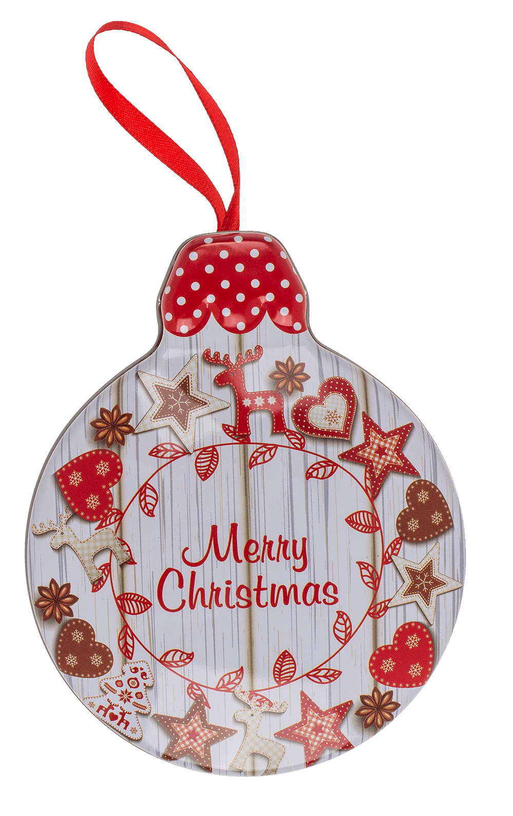 Metal gift box, Christmas bauble,