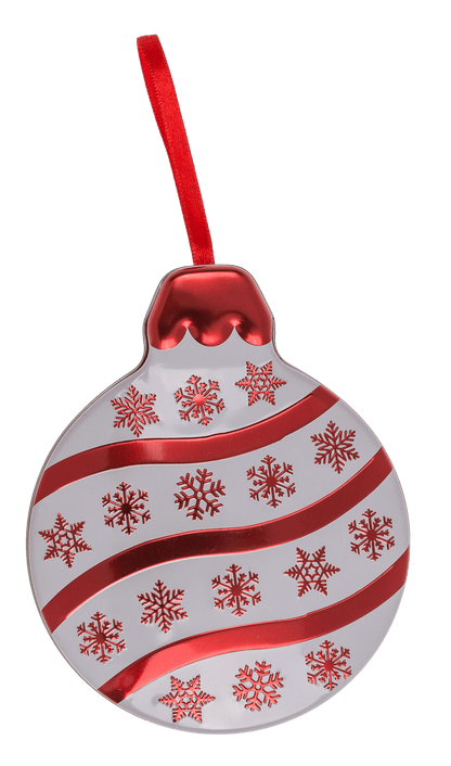 Metal gift box, Christmas bauble,