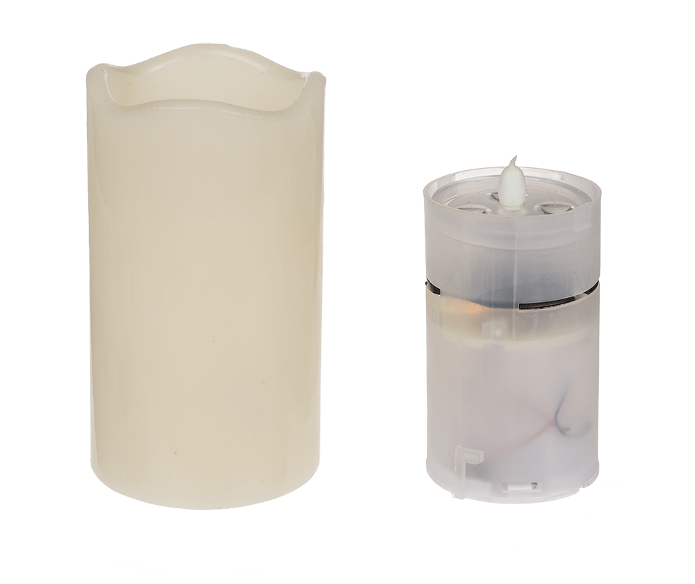 LED candle projector, Christmas, 8 x 15 cm,