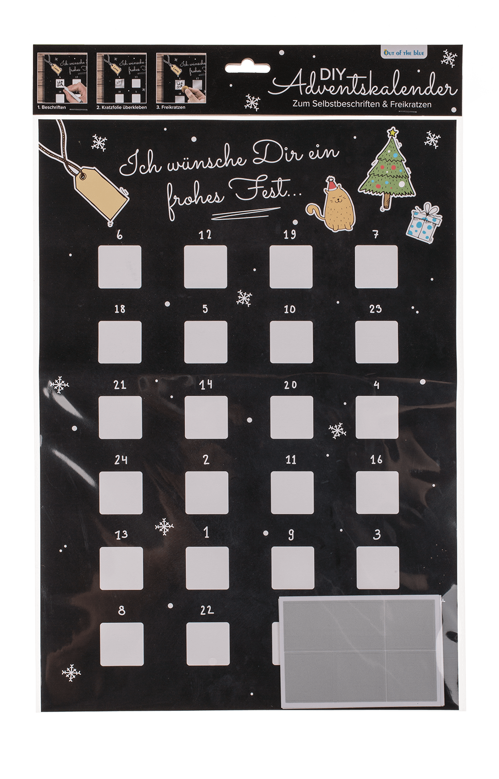 Scratch advent calendar, ca, 52 x 30 cm,