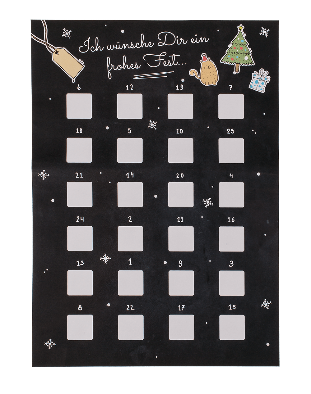 Scratch advent calendar, ca, 52 x 30 cm,