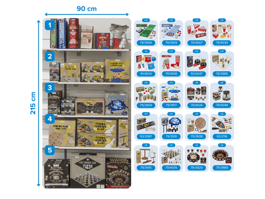 Planogram drinking game set,