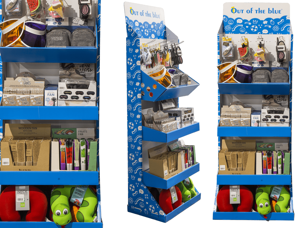 Expositor de suelo OOTB, tiempo de viaje