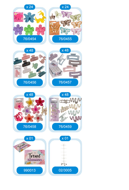 Article set, hair clips