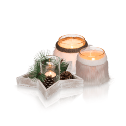 Bougeoirs Noel pour bougies chauffe