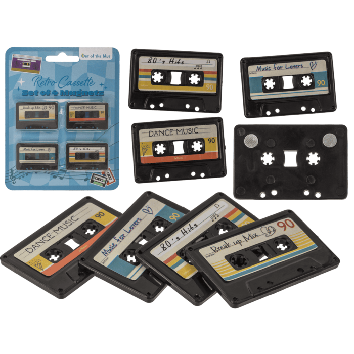 Aimant pour frigo, Cassette retro,