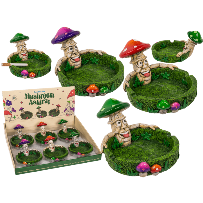 Ashtray, Mushrooms, approx. 14 x 11 x 8,4 cm,