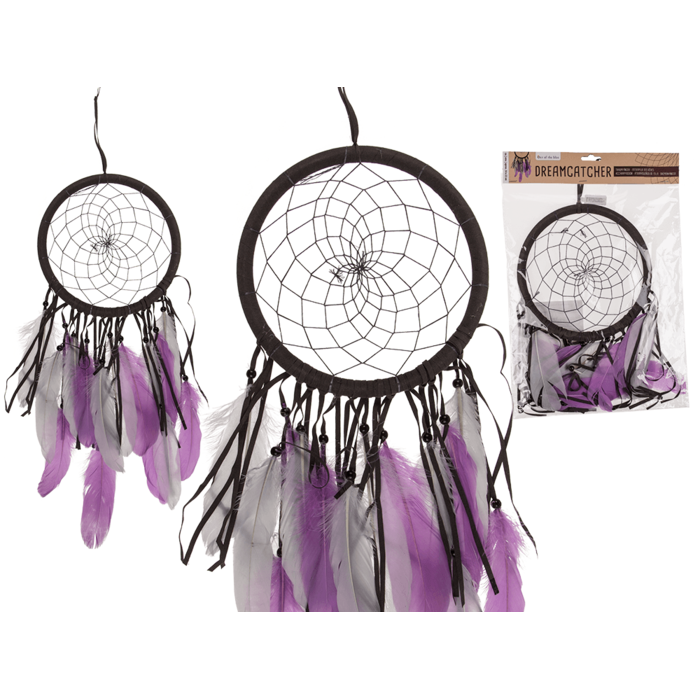 Brown/purple coloured fabric Dreamcatcher,