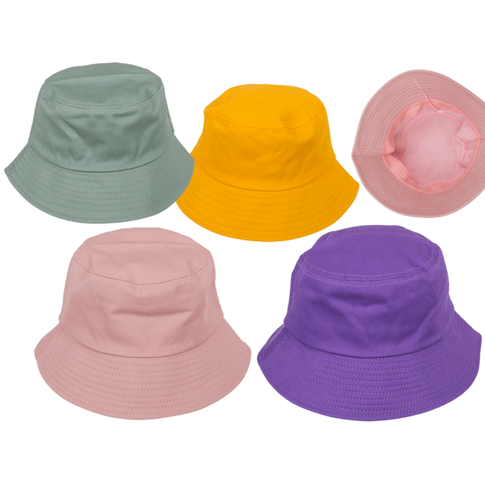 Bucket hat, Trend colors, 4 colors assorted,