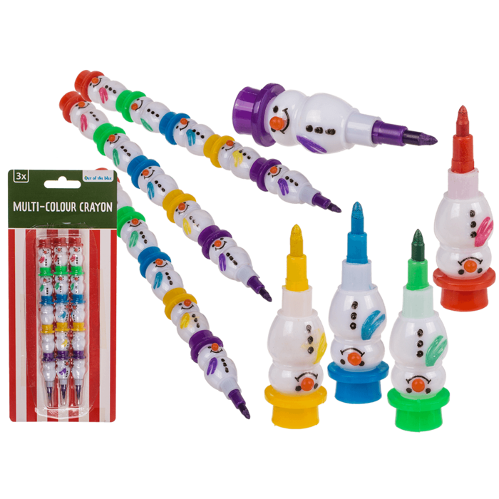 Crayon multicolore, set de 5, 13 cm,