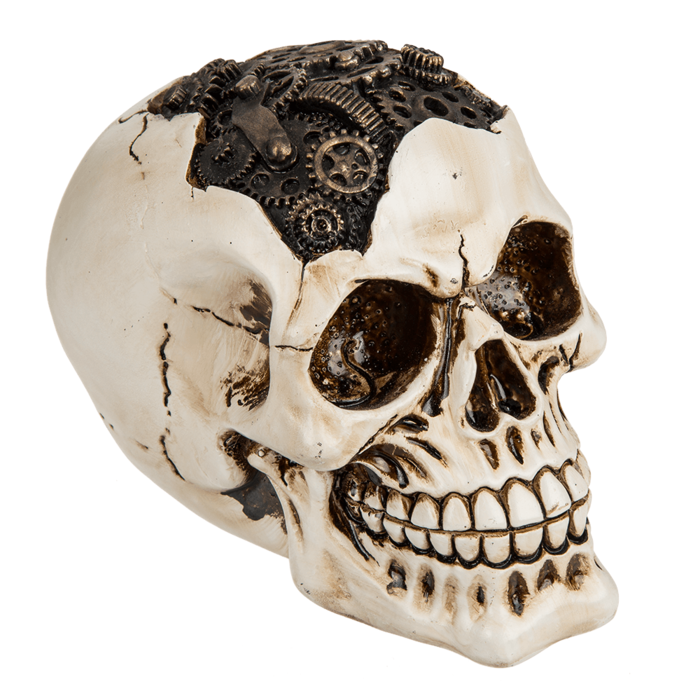 Deko-Totenkopf, Cyborg Skull, ca. 16 cm, [78/5757] - Out of the blue KG -  Online-Shop