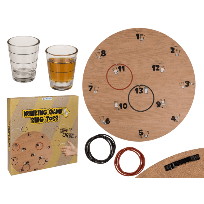 Drinking game, Ring Toss Game, approx. 30 cm,