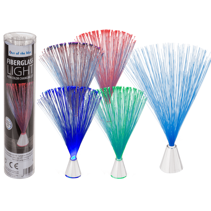 Fibreglass light with LED (incl. batteries),