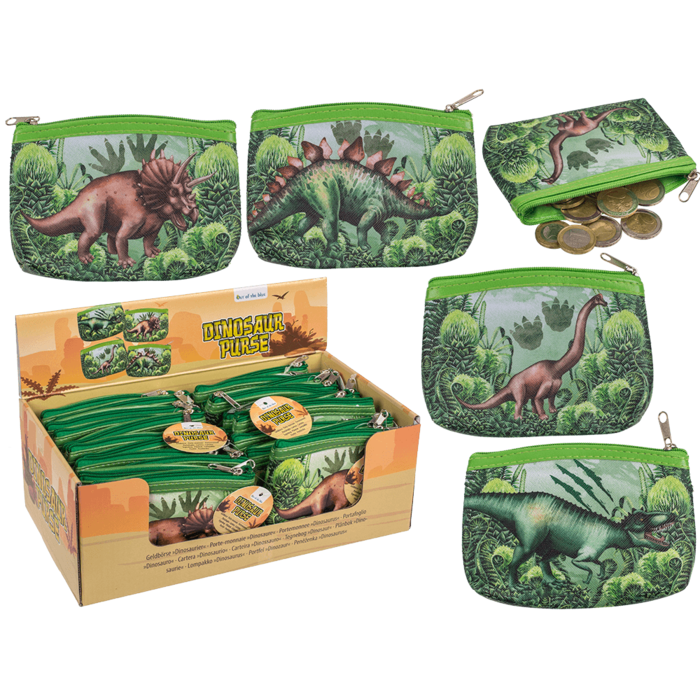 Geldbörse, Dinosaurier, ca. 13 x 9 cm,
