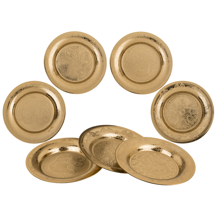 Gold colored stainless steel jewelry plate,