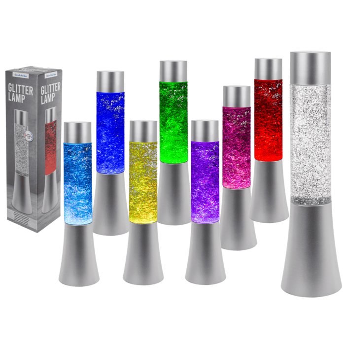 Lámpara glitter con LED cambiacolor,