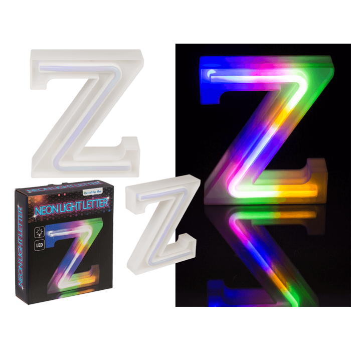 Lettre lumineuse neon, Z, hauteur : 16 cm,
