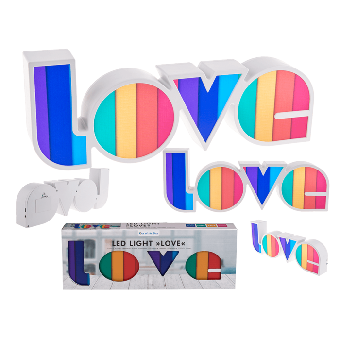 Light, Rainbow Love, ca. 36 x 13,5 cm, [57/6126] - Out of the blue KG -  Online-Shop