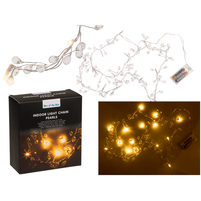 Light chain, Pearls, with 15 LED,