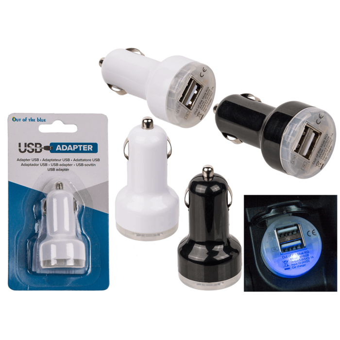 Light up universal USB adapter for car socket,