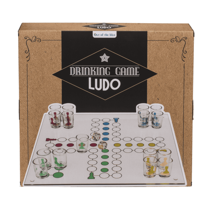 Ludo Drinking Game with 16 glasses & 2 dices, [79/3943] - Out of the blue  KG - Online-Shop