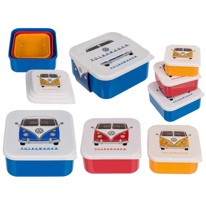 Lunch box set of 3, VW T1 Bus,