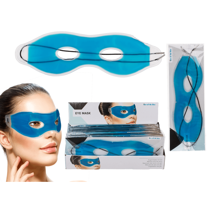 Máscara de ojos con gel azul, aprox. 24 cm,