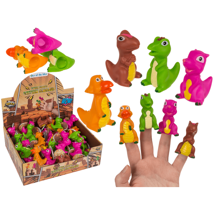Marionnettes à doigt, dinosaures de dessin animé
