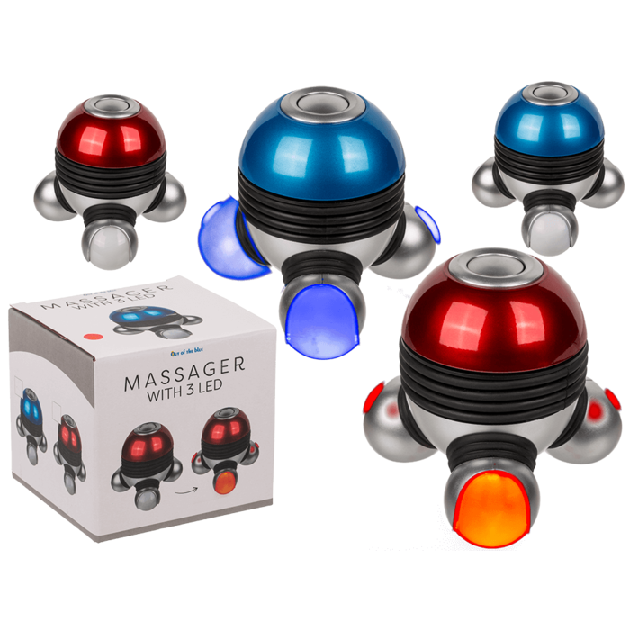 Massagegerät mit 3 LED, ca. 10 cm,